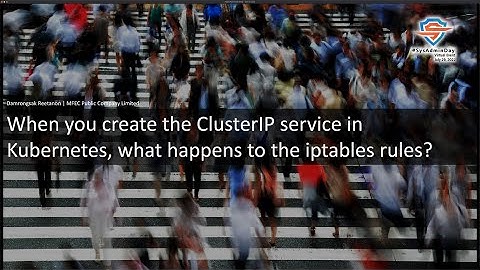 When you create the ClusterIP service in Kubernetes, what happens to the iptables rules?, D8K