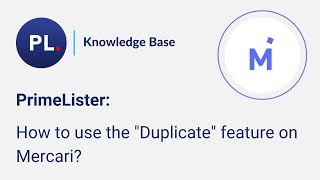 How to use the "Duplicate" feature on Mercari?