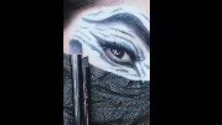 Halloween special eye makeup tutorial|| zebra eye makeup