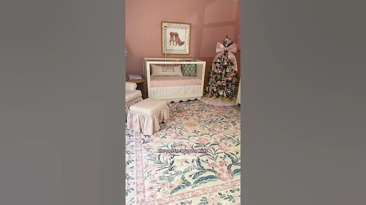 Lahome Sylvie Washable Boho Modern Parisian Garden Floral Pink Rug 3