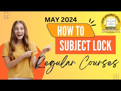 HOW TO SUBJECT LOCK FOR REGULAR COURSES #punjabiuniversityexam #pup ...