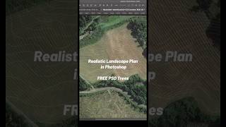 Landscape architecture plan with Free PSD trees.