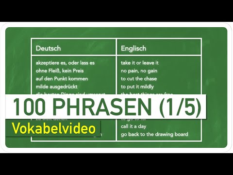 Die 100 wichtigsten englischen Redewendungen & Phrasen (Teil 1)
