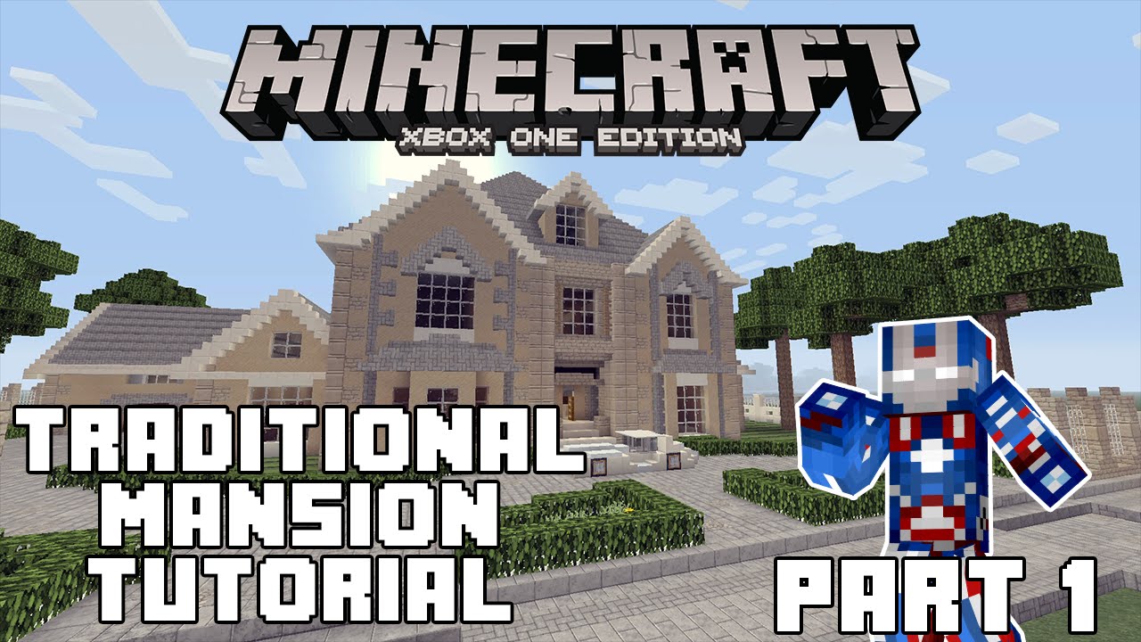 minecraft xbox how to build a mansion tutorial