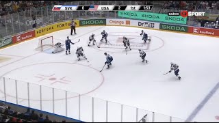 Juraj Slafkovsky Scores a Beauty vs Cole Caufield in WC Warmup - Highlights 5-7-24