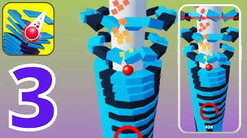 STACK BALL- Gameplay Walkthrough Part 3 levels 51 - 60 Vertical