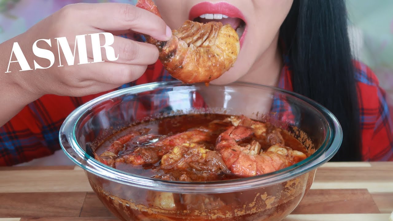 ASMR - King Crab Legs & Mega Prawns In Bloves Sauce (No Talking)