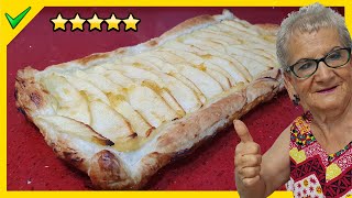 🥮 TARTA de MANZANA con CREMA PASTELERA CASERA / 🚀RAPIDO y FACIL + SORPRESA !!!