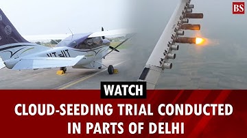 Watch: Cloud-seeding trial conducted in parts of Delhi | Artificial rain | Delhi air pollution | AQI
