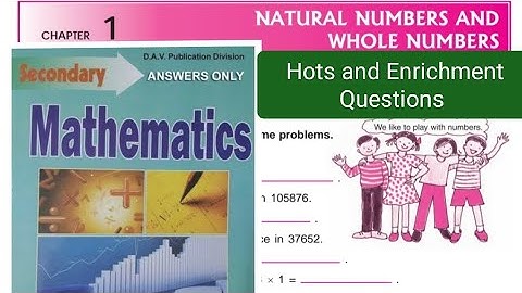 DAV class 6 maths chapter 1 Natural numbers and whole numbers Hots, Enrichment questions