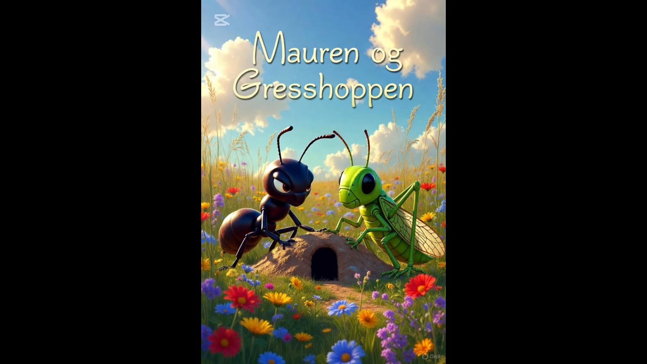 Mauren og Gresshoppen | Æsops Fabel for Barn | Moralhistorie