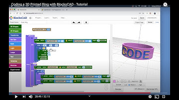Coding a 3D Printed Ring with BlocksCAD - Tutorial