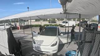 Tesla model S in for windshield replacement  