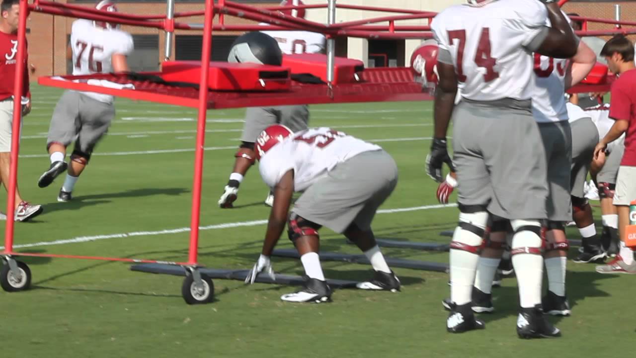 Alabama Offensive Line Drills Florida Week 9/15/14 YouTube