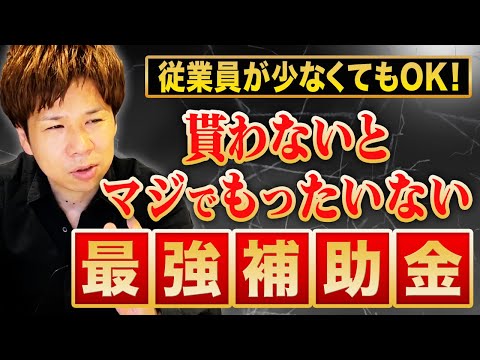 この制度を使わない企業は格差が付きます...！特に小規模事業の経営者は必ずこの補助金を活用してください！