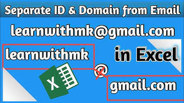 How to Separate User Name & Domain Name from Email in Excel | Learn by Knowing