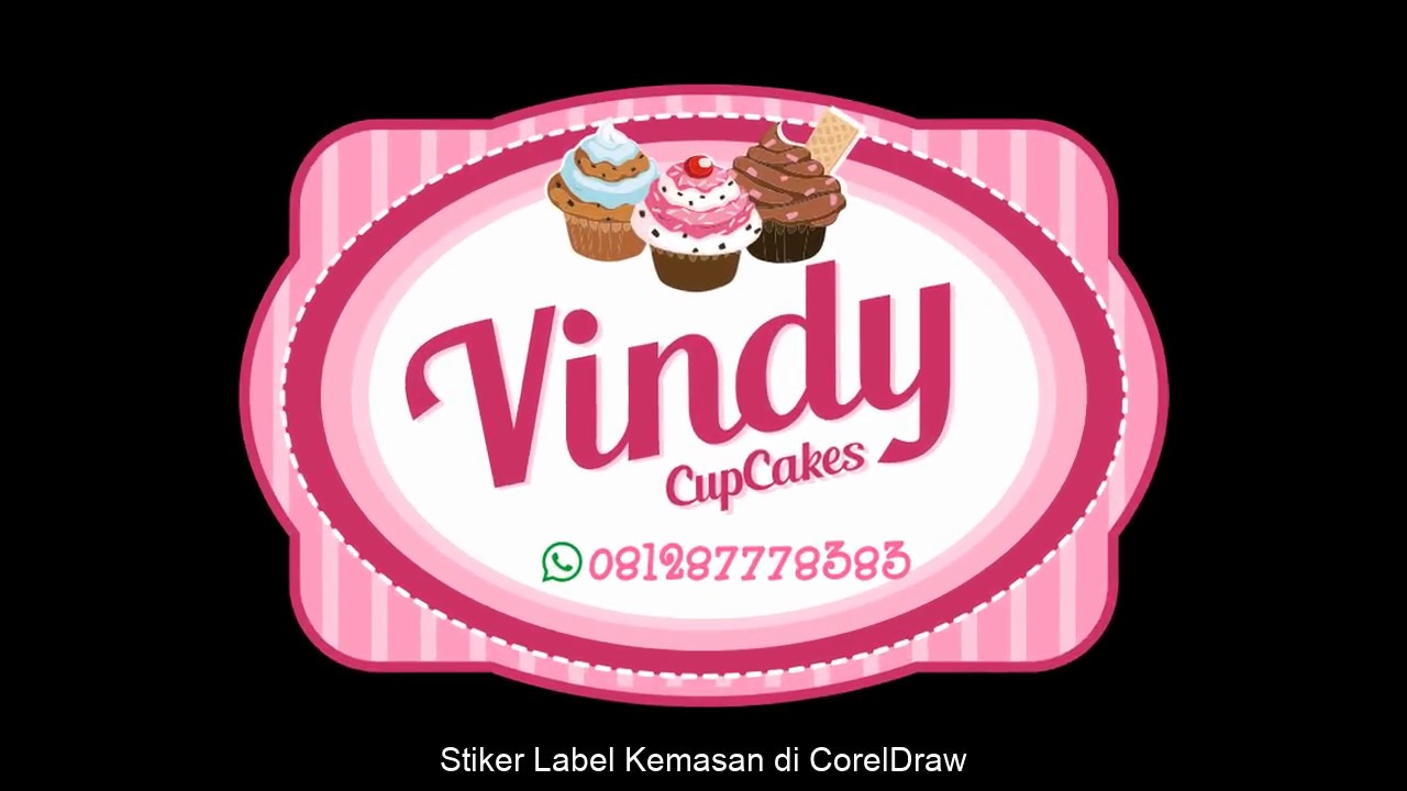  stiker  label cupcake tutorial corldraw YouTube