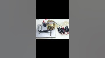 Free energy generator with DC motor and table fan motor