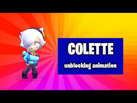 Colette Unblocking Animation Brawl Stars Colette Pack Opening Youtube