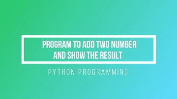 Program to add two numbers and show the result