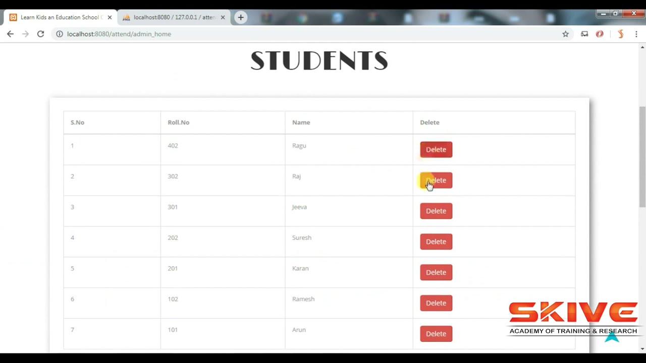 Online Attendance Management System Using PHP MYSQL: Project ...