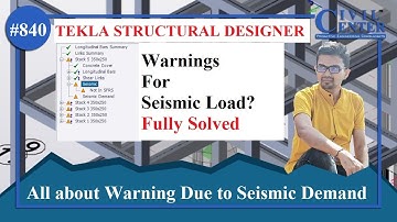 Tekla Structural Designer ||How to remove warning due to seismic demand|| Not in SFRS