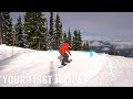 Your First Jump On A Snowboard 