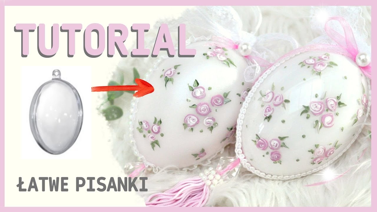 Łatwe pisanki w różyczki No.898