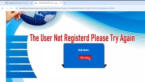 The user not registered please try again II pan uti problem fill form pan card II Nsdl pan