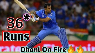 MS Dhoni Hits 36 Runs in T20 World Cup Semi Final IND vs AUS Dhoni On Fire🔥🔥