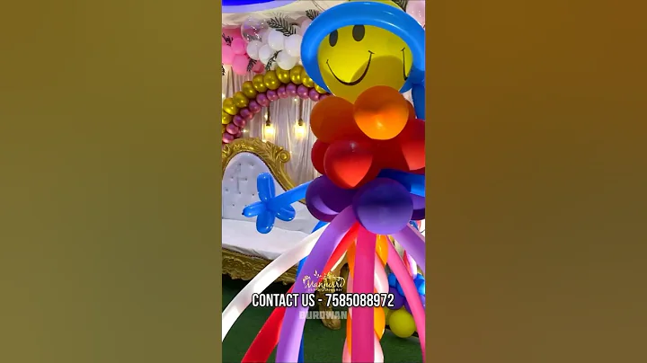 Stylish Birthday party Decor with Balloon #shorts #ytshorts #youtubeshorts #viral #youtube #trending
