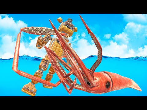 We Fed Freddy to the Giant Squid for the Clickbait in Animal Revolt Battle Simulator Multiplayer