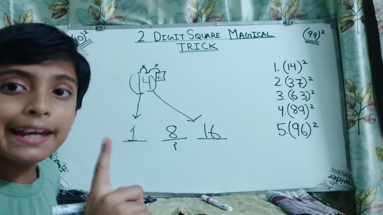 Maths Tricks - 2 Digit Square Super Magical trick 🏆 - YouTube
