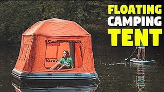 Camping on Water Tent ⛺🏕️ Solo Camping Catch And Cook Tent Camping