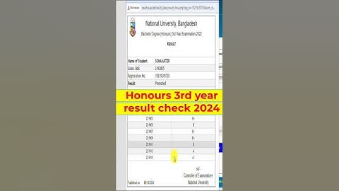অনার্স ৩য় বর্ষের ফলাফল ২০২৪ || অনার্স ৩য় বর্ষের ফলাফল কিভাবে দেখবেন