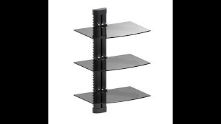 Mount Factory Floating Wall Mount A/V Component Shelf – Black NEW Design AV Component Wall Mount - |Texonic Model DVX703|
