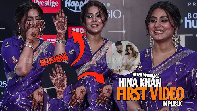 Hina Khan Blushing and Glow on her Face after Marriage with Rocky Jaiswal |  FIRST VIDEO in Public