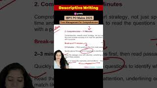 Time Management Tricks for IBPS PO Comprehension🔥#guidely #bankexam #descriptive #shorts #ibpspo