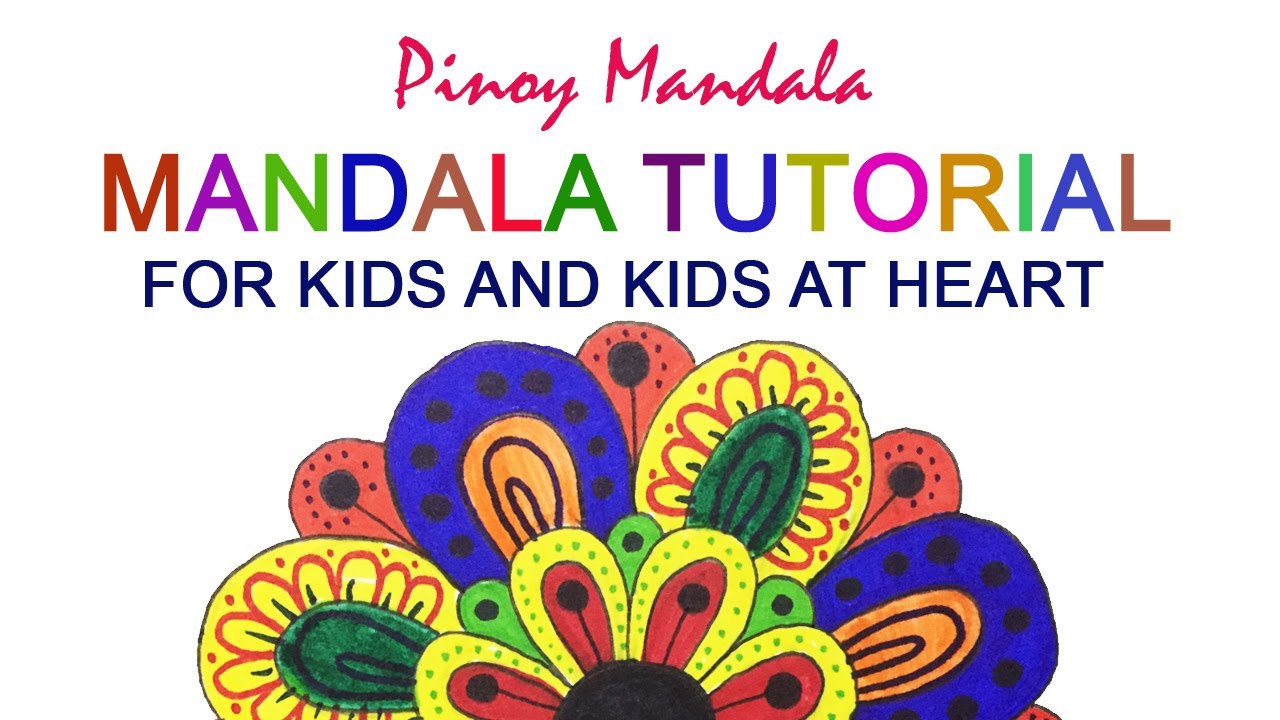 HOW TO DRAW MANDALA? FOR KIDS - ENG - YouTube