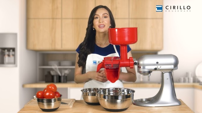 Stand mixer attachment: How to use our fruit & vegetable strainer 