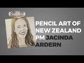 Pencil art of NZ PM Jacinda Ardern