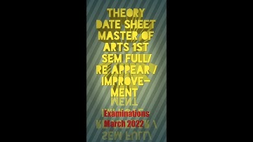 MASTER OF ARTS 1ST SEM/# FULL RE APPEAR /IMPROVEMENT EXAMINATIONS MARCH 2022#
