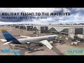 Holiday flight from Frankfurt to the Maldives in the Airbus A330