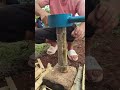 This tool is really useful. It can quickly split the bamboo.