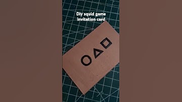 Diy squid game invitation card #music #squidgame #squidgame2