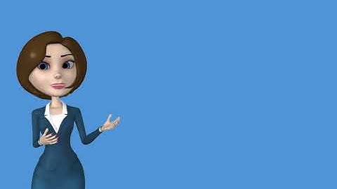 Character 3D animation female explain product and services KCGI