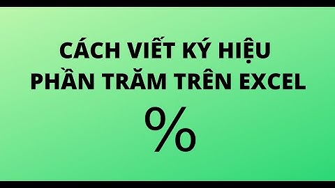 Cách ghi phần trăm trên máy tính