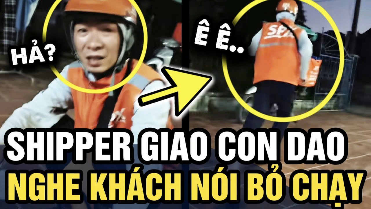 Giao CON DAO cho khách, shipper vội BỎ CHẠY khi nghe tâm sự | Tin 3 Phút