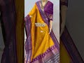 *Soft Semi Gadwal pattu sarees with super comfort..Zari weaving butties... Contrast Gadwal borders..