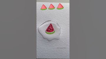 Easy watermelon 🍉 drawing | kids easy art  #art #shorts #easydrawing #drawing  #watermelon #kids